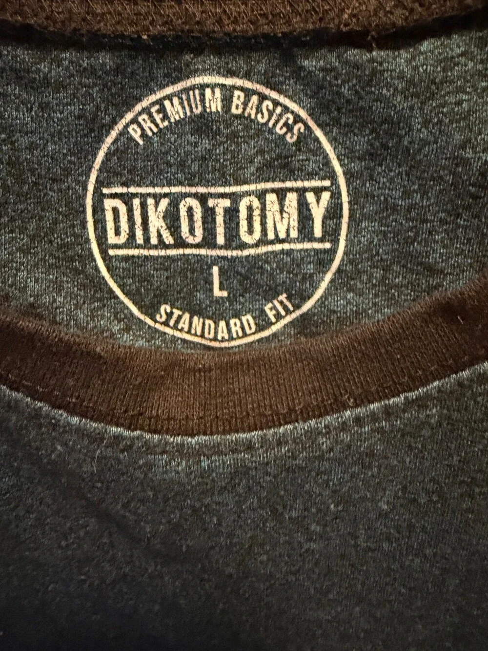 Dikotomy Men's Large Teal Black Raglan Pocket Long Sleeve T Shirt Casual L